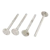 uxcell　ダイヤモンドバー　マウントポイント　取り付け点　ダイヤモンド　メタル　シルバートーン　44mm全長　4個