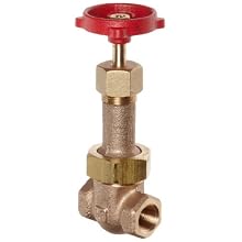 Milwaukee Valve 1153 Series Bronze Gate Valve, Industrial Service, Class 200, Rising Stem, NPT Female