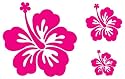 22x HIBISCUS FLOWER car stickers decals Pink