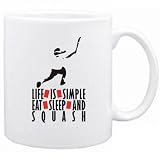 New  Life Is Simple. Ea , Sleep & Squash Mug Sports