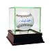 New York Yankees Derek Jeter Autographed MLB Baseball in Glass Display Case