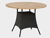 Produkt-Bild: Siena Garden 821278 Luzern Tisch schwarz &Oslash; 110 x 72 cm