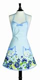 Jessie Steele Bib Audrey Blue Poppy Fields Apron