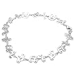 Sterling Silver Stipple Finish Music Notes .925 Stamp Hypoallergenic Nickel Free Bracelet