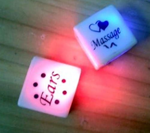 Flashing LED Dice Glow Dice Game Toy for Party Sweethearts/couple Gift