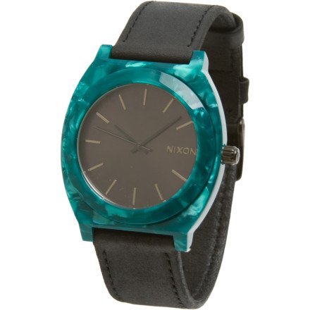 Nixon Time Teller Acetate Leather Watch - Women's