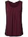 Messic Shirt Dresses for Women, Scoop Neck Casual Cotton Beach Stretch Jersey Tops Wine,M