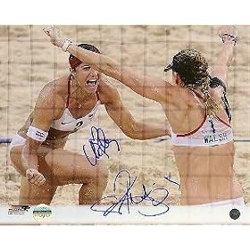 All About Autographs Aaa-76046 Misty May-Treanor And Kerri Walsh Team Usa Dual Signed 8X10 Photograph 2008 Bejing Gold Medal Volleyball Match