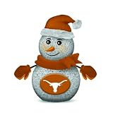 Pack of 2 NCAA Texas Longhorns LED Lighted Christmas Snowman Figures 4"
