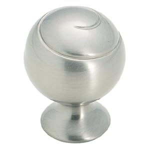 Amerock BP9338-G10 Swirl'z Spiral Ball 1-1 8-Inch Diameter Knob, Satin Nickel by 