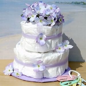 New Baby Diaper Cake Gift Tower Gift Basket - Girl Pink: Amazon.com ...