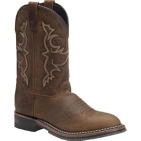 Double - H� Men's 10 Black ICE Roper Boots Briar by DOUBLE-H