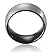 MNH Tungsten Wedding Band-Mens Tungsten Ring-Black Plated Inner Ring- 8mm Brushed Surface