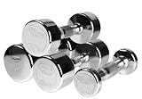 York Barbell Professional Chrome Dumbbells with Ergo-grip Handles Pairs
