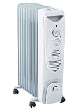 2KW / 2000W 9 FIN Electric Oil Filled Radiator Heater with Thermostat