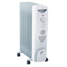 2KW / 2000W 9 FIN Electric Oil Filled Radiator Heater with Thermostat