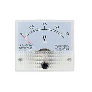 85C1 DC 0-2.0V Rectangle Analog Volt Panel Meter Gauge