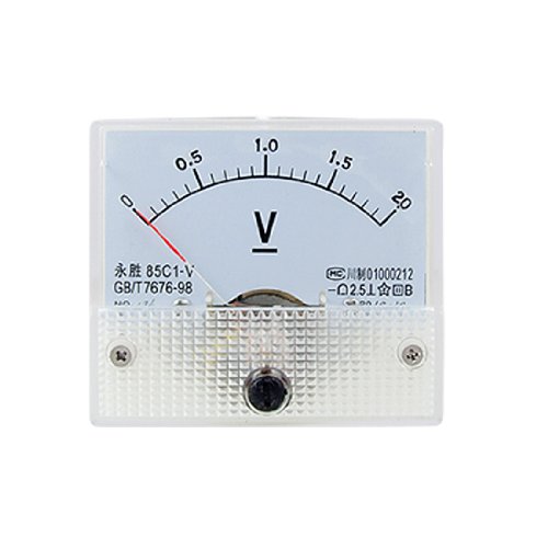 85C1 DC 0-2.0V Rectangle Analog Volt Panel Meter Gauge