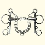 Coronet Flat Link Hollow Mouth Pelham Bit SS W/5 Cheeks