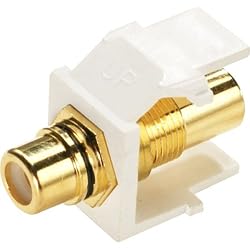 Leviton R0240830W Gold Plated Solderless Rca Speaker Jacks In White