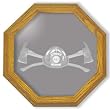Decorative Etched Mirror - Firefighter Tribute Etching, Octagon Solid Oak Framed Wall Mirror, 13 inches