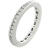 Diamond Channel Set Eternity Band 1/2ctw in 14k White Gold