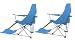 Pair of Folding Travel Chairs with Footrest