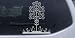 Silver 10in X 11.4in -- Flower Stalk Big Blooms Flowers And Vines Car Window Wall Laptop Decal Sticker