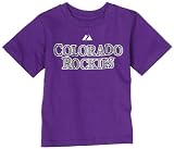 MLB Infant/Toddler Boys' Colorado Rockies Troy Tulowitzki Pullover Tee with Name & Number (Purple, 4T)