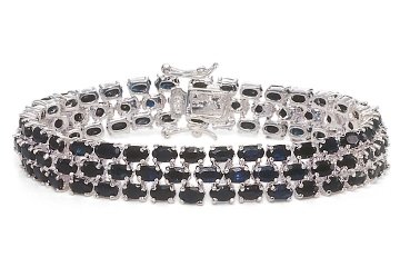 29 Carat Sapphire Sterling Silver Bracelet