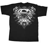 Superman: Steel Crest Black T Shirt
