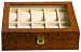 Watch Storage Chest For 10 Watches Burlwood Finish