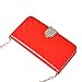 For iPhone 6s Case,IC ICLOVER PU Leather [Wallet Case] [Card Holders] with Bling Magnet Clasp & Kickstand & Chain Shoulder Strap For iPhone 6/6s 4.7 inch,Red