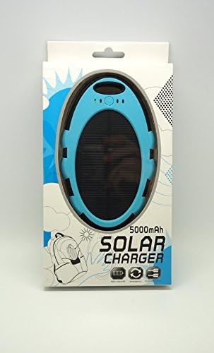 JJF 5000mah Portable USB Charger Power Bank,water Shock Dust Resistant Dual USB Charger for Iphone 6, 6 Plus, 5s, 5c, 4s, 4, Ipods, Ipad Mini Retina (Apple Lightning Adapter Included), Samsung Galaxy Note 2, Note 3, S2 S3, S4, S5, Most Android/windows Smart Cell Phones, Gps, Tablets Constructed with a Solar Panel for Emergency Charging. For Iphone 6 Plus 5s 5c 5 4s, Ipods, Galaxy Note 4 3, Galaxy S5 S4 S3, Lg G3, Nexus, HTC One M8, Gopro Camera, GPS and More (blue)