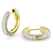 14K Yellow Gold 1.00ct Diamond Hoop Earrings