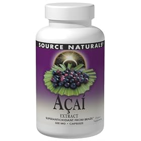 Acai Extract 60 caps 500 mg Source Naturals