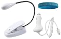 Clip-On LED Book Light eReader White Color Kindle book light eRader book light + Amazon Kindle Amazon Kindle2 Kindle DX Kindle 9.7 Kindle 6" Car Charger