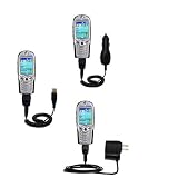 Deluxe Kit for the i-Mate Smartphone 2 includes a USB cable with Car and Wall Charger - Gomadic Brand w/ TipExchange Technology