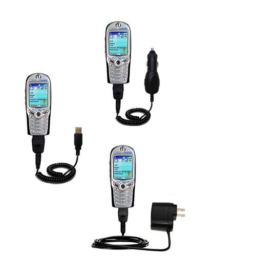 Deluxe Kit for the i-Mate Smartphone 2 includes a USB cable with Car and Wall Charger - Gomadic Brand w/ TipExchange Technology