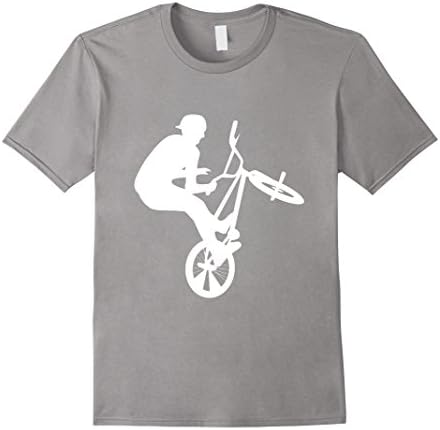 Men's Bicycle Bike BMX sport T shirt for men women boys girls tees Small Slate