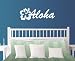StikEez White Large Aloha With Hawaiian Flower Fun Wall Decal