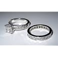 2.51 carats princess cut pave diamond engagement ring