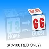 PORT-A-SCORE, RED REPLACEMENT NUMBER SET, 0-100