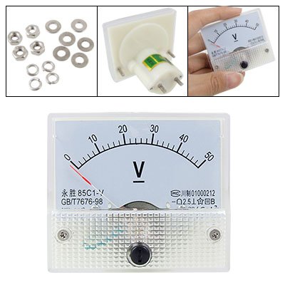 85C1 DC 0-50V Rectangle Analog Volt Panel Meter Gauge