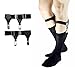 Mens Sock Garters Belt Adjustable 2-pack Sturdy Clip Suspenders