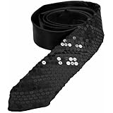 Luxury Divas Sequin Thin Unisex Neck Tie