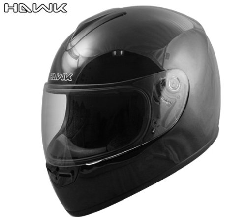 Advanced Hawk Black Glossy Full Face Motorcycle Helmets