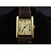 Vintage/Antique: Pre-Owned Woman's Cartier Watch Vermeil Tank RARE WHITE Dial Swiss Manual Wind Movement 1970-1980's