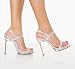 41RAV554EDL. SL75  4 1/2 Inch Sexy Wedding Shoes Bridal Shoes Stiletto With Rhinestones Heel Silver / Clear