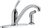 Delta 400-DST Classic Single Handle Kitchen Faucet with Spray, Chrome